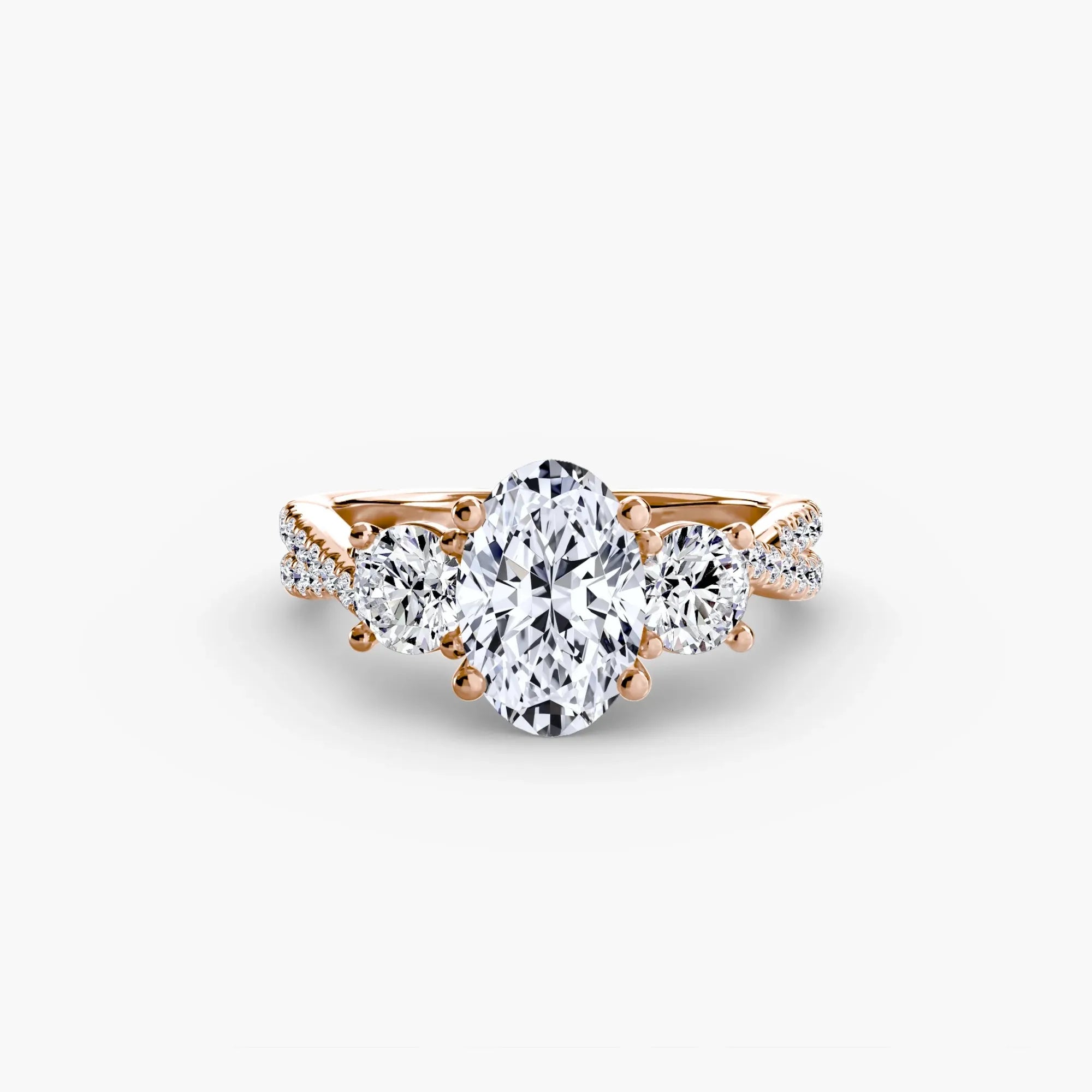 Twisted Pavé Eternity - Oval
