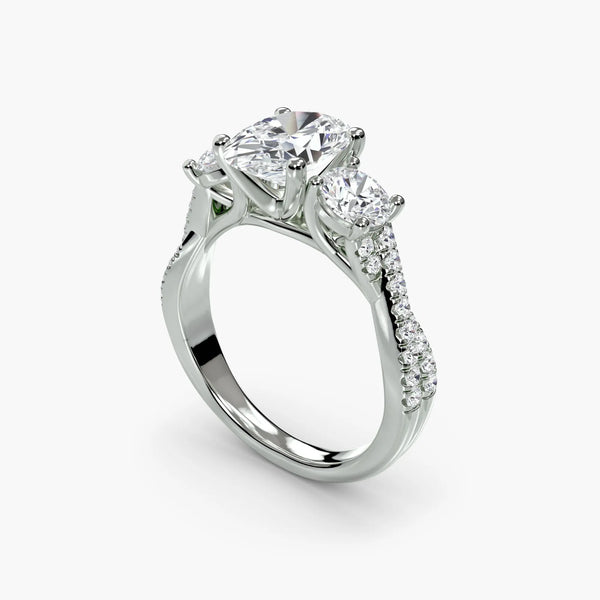 Twisted Pavé Eternity - Oval