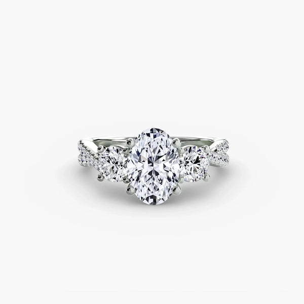 Twisted Pavé Eternity - Oval