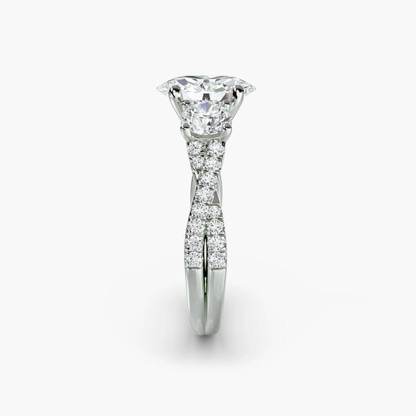 Twisted Pavé Eternity - Oval