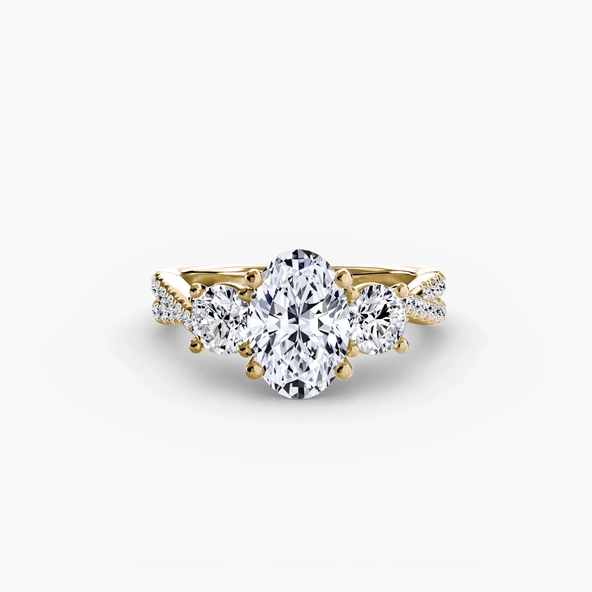 Twisted Pavé Eternity - Oval