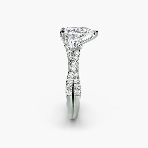 Twisted Pavé Eternity - Pear