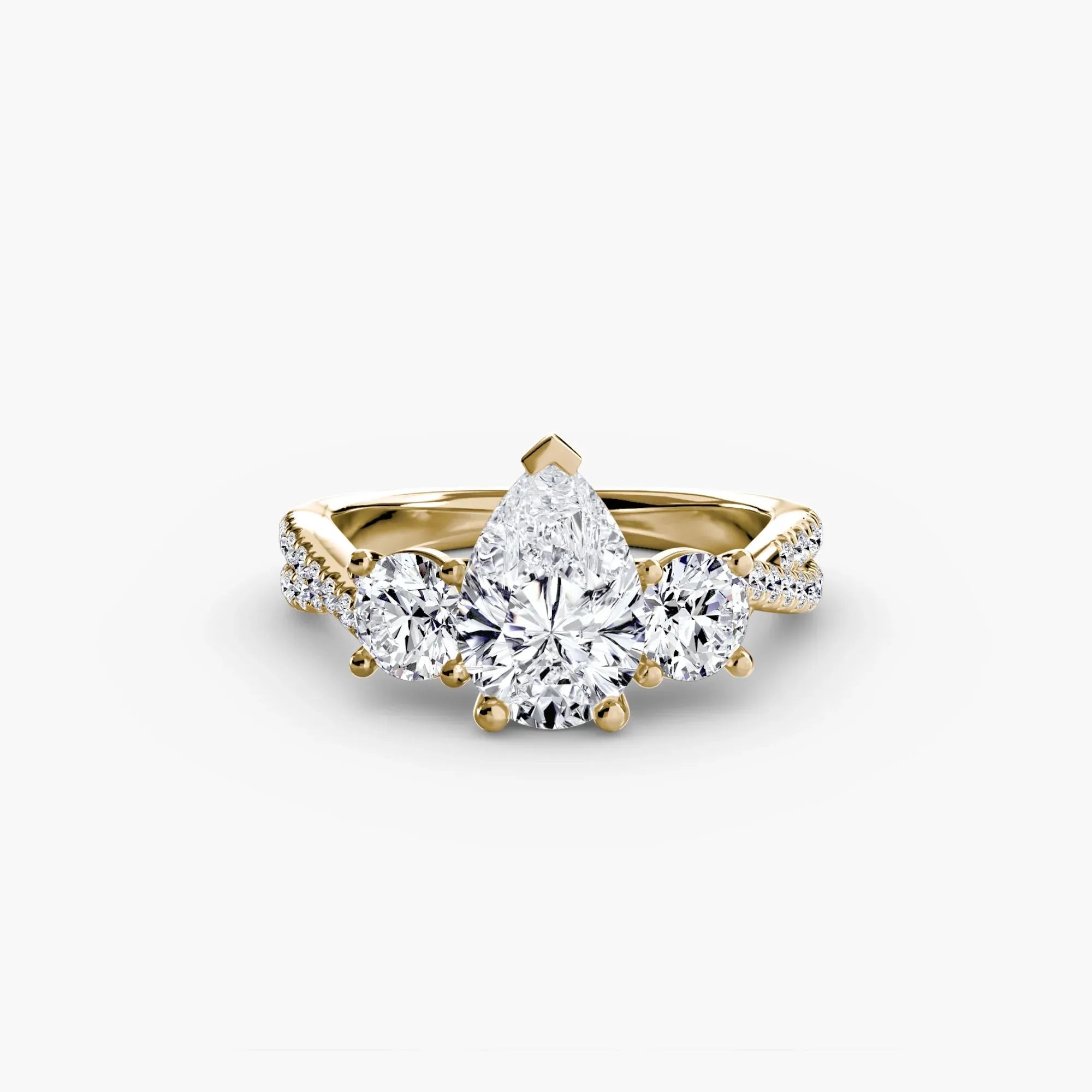 Twisted Pavé Eternity - Pear