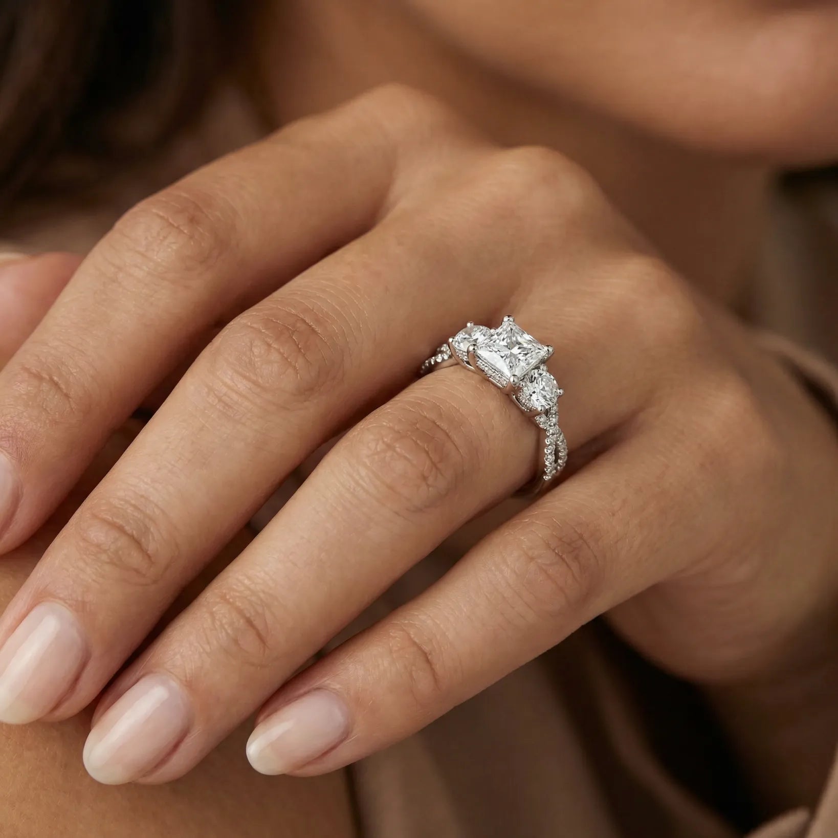 Twisted Pavé Eternity - Princess