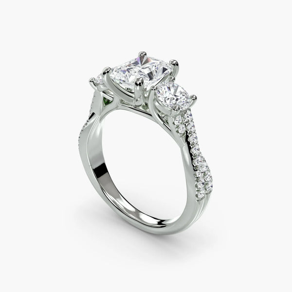 Twisted Pavé Eternity - Radiant