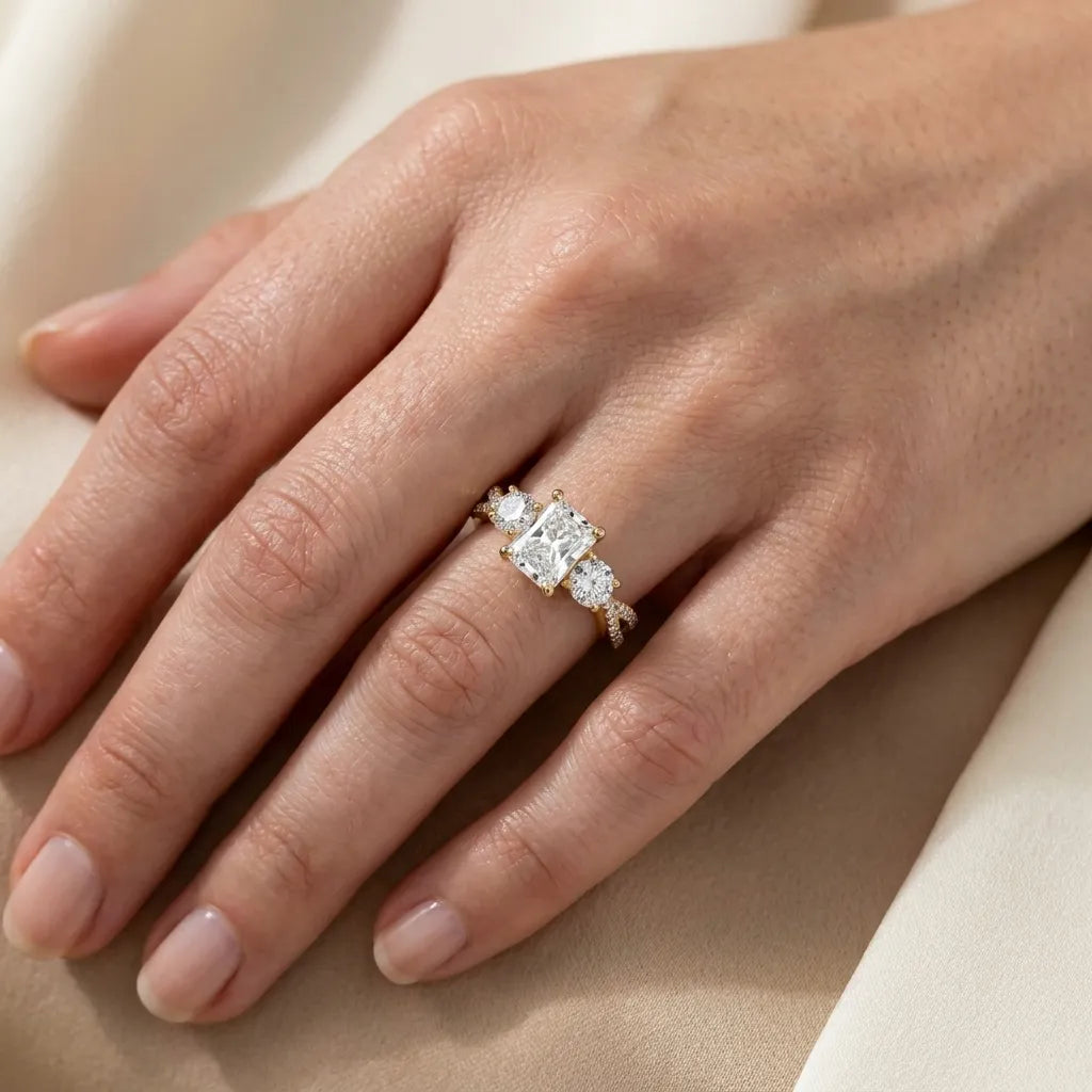 Twisted Pavé Eternity - Radiant