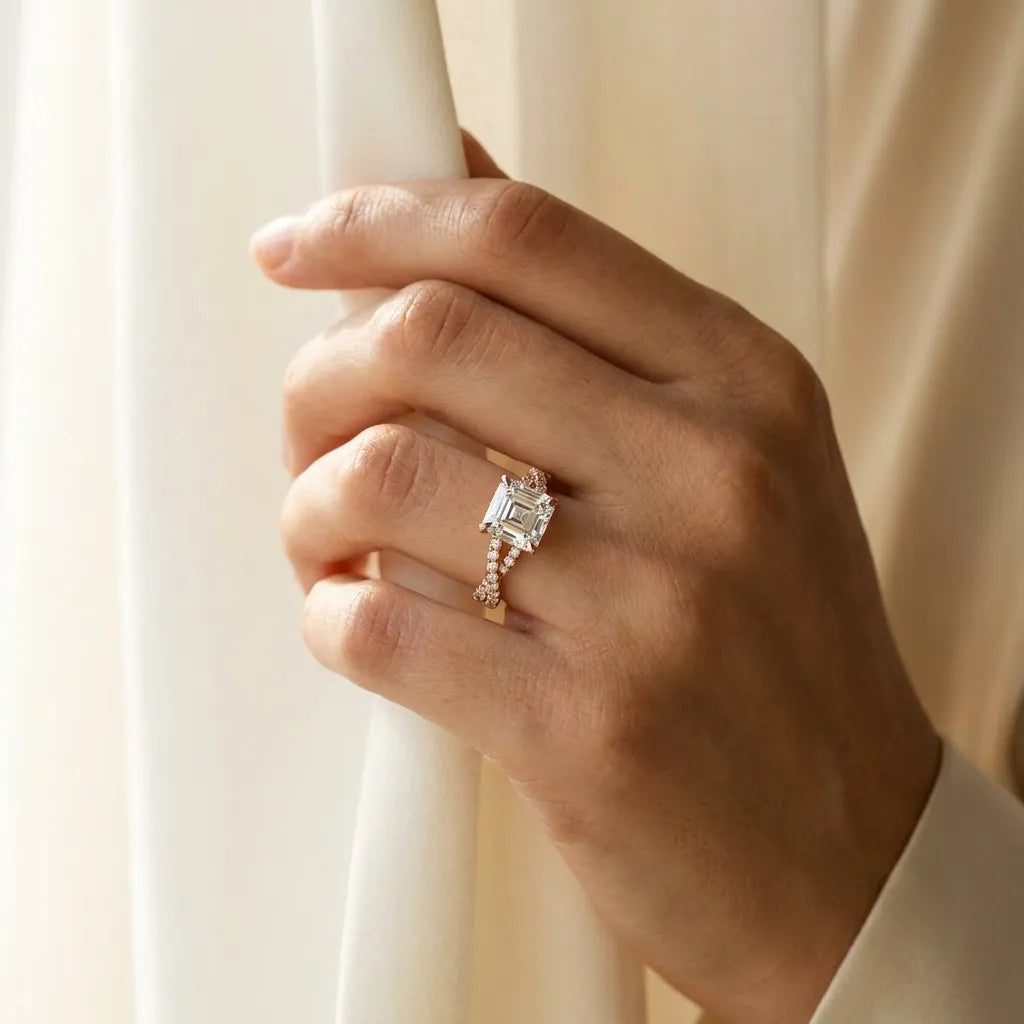 Twisted Pavé Sparkle - Asscher