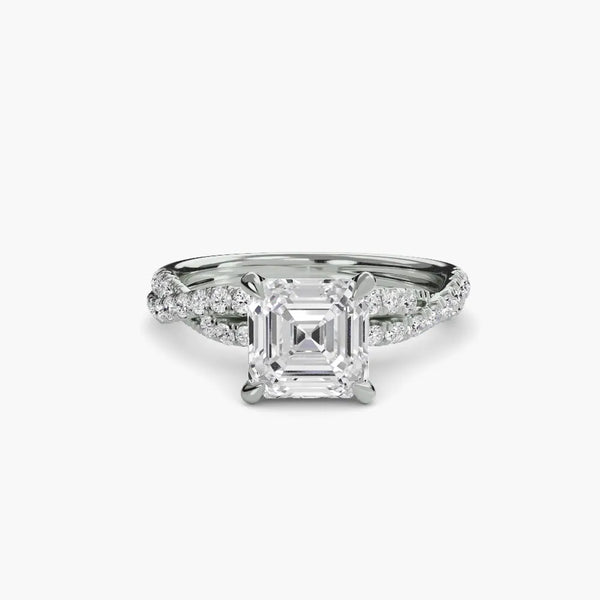 Twisted Pavé Sparkle - Asscher