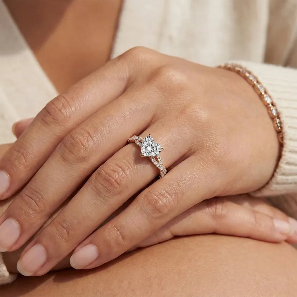 Twisted Pavé Sparkle - Heart