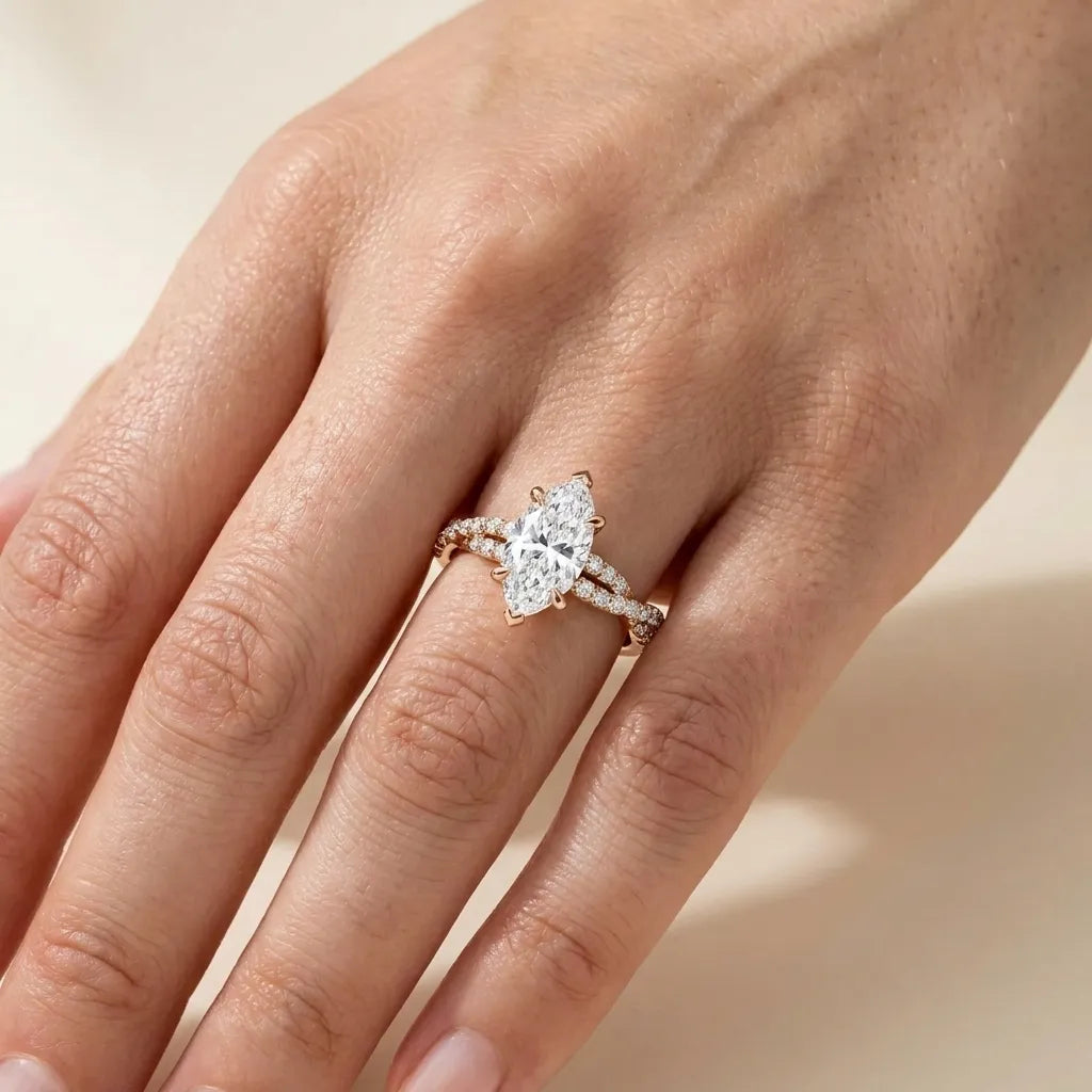 Twisted Pavé Sparkle - Marquise