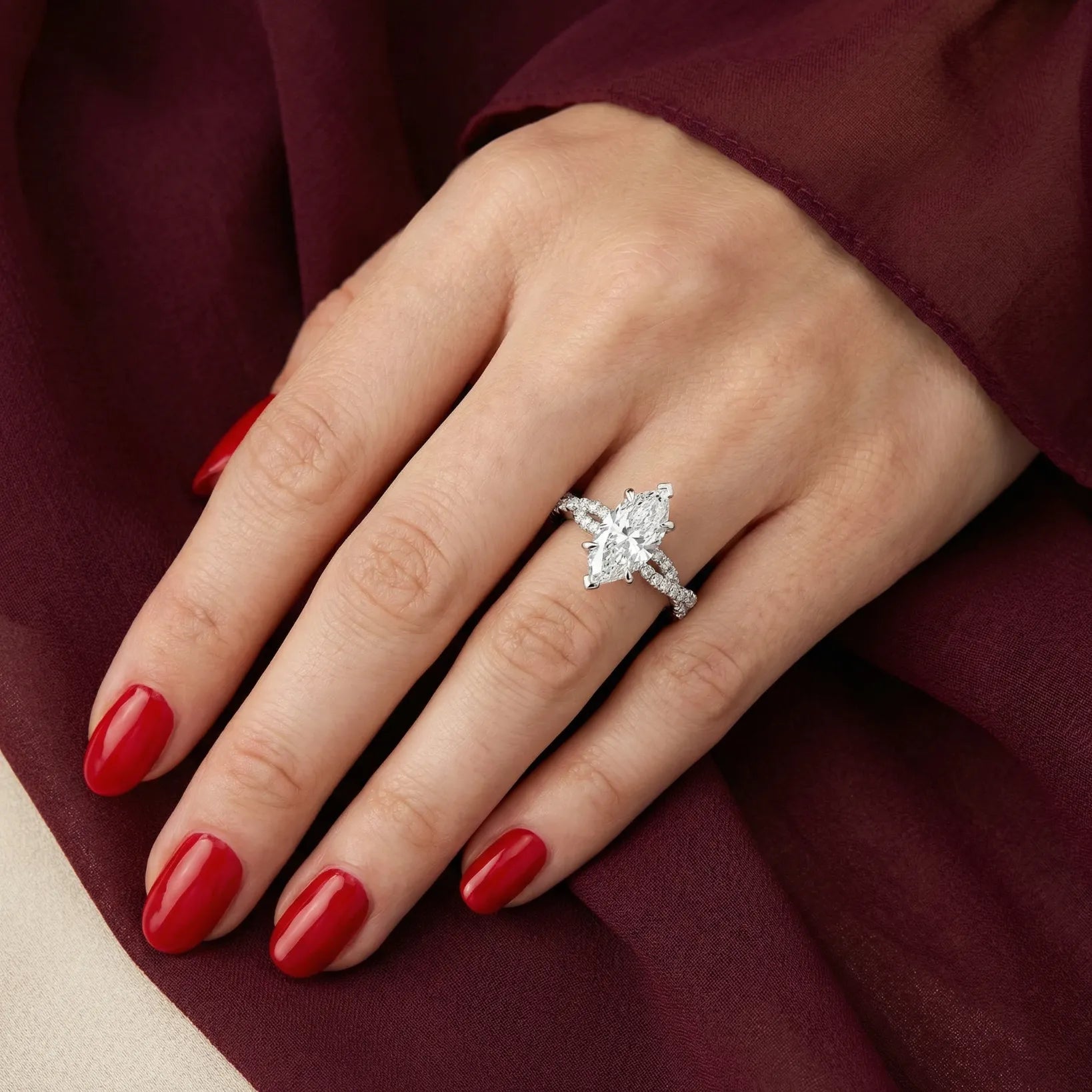 Twisted Pavé Sparkle - Marquise