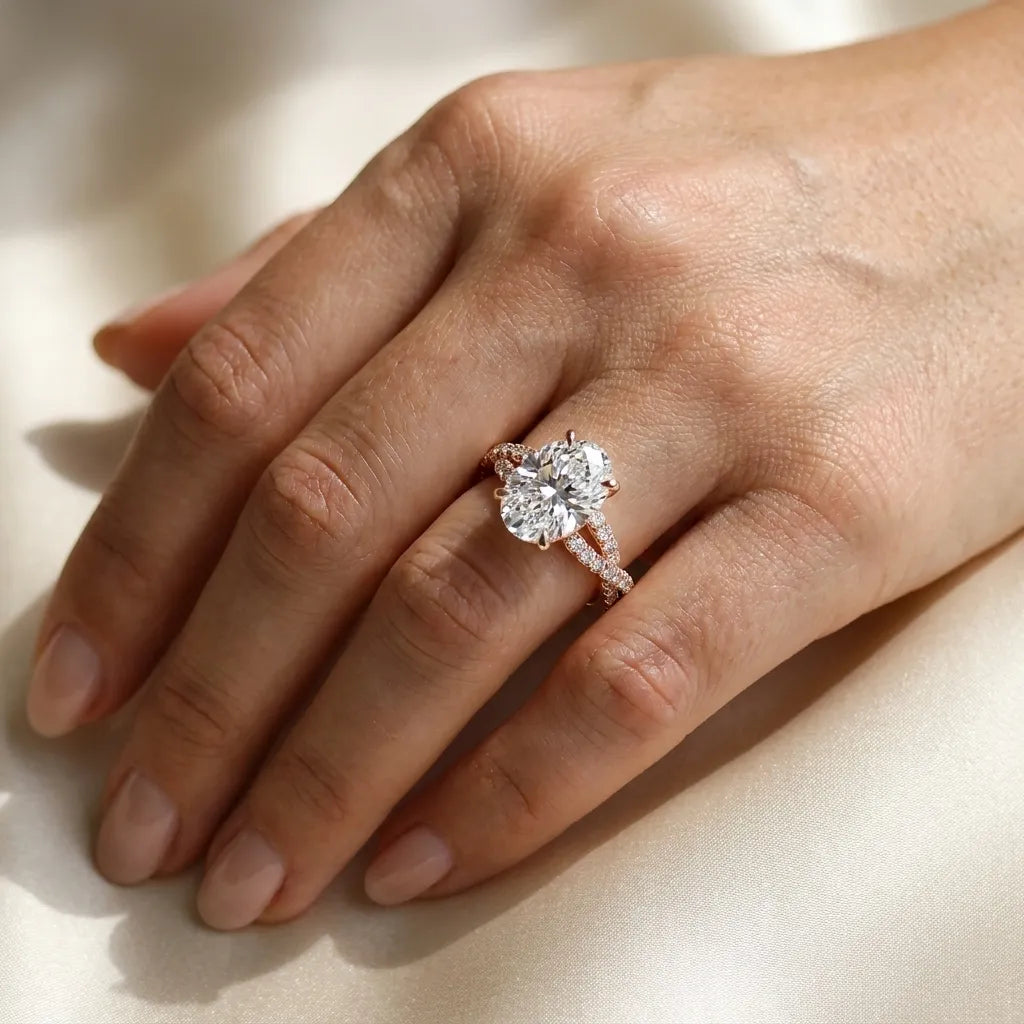 Twisted Pavé Sparkle - Oval