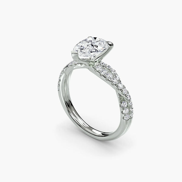 Twisted Pavé Sparkle - Pear